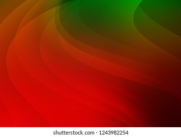 Light Green, Red vector cover with long lines. Glitter abstract illustration with colored sticks. The pattern can be used as ads, poster, banner for commercial.