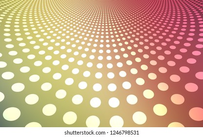 Light Green, Red vector cover with spots. Blurred decorative design in abstract style with bubbles. Completely new template for your brand book.