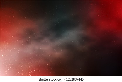 Light Green, Red vector cover with astronomical stars. Shining illustration with sky stars on abstract template. Best design for your ad, poster, banner.