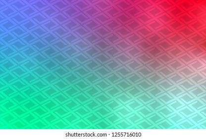 Light Green, Red vector cover in polygonal style. Rectangles on abstract background with colorful gradient. Best design for your ad, poster, banner.