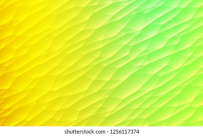 Light Green, Red vector cover in polygonal style. Glitter abstract illustration with triangular shapes. The template can be used as a background.