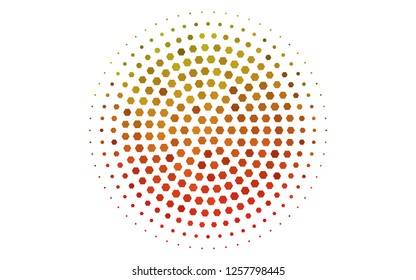 Light Green, Red vector cover with set of hexagons. Abstract illustration with colorful hexagons. Pattern for texture of wallpapers.