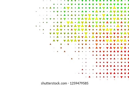 Light Green, Red vector cover in polygonal style. Glitter abstract illustration with triangular shapes. Pattern for commercials.