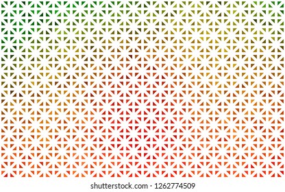 Light Green, Red vector cover in polygonal style. Decorative design in abstract style with triangles. Pattern for commercials.