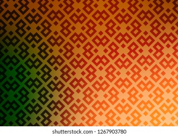 Light Green, Red vector cover in polygonal style. Illustration with set of colorful rectangles. The template can be used as a background.