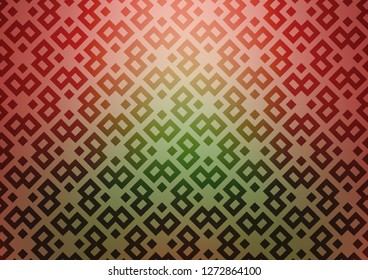 Light Green, Red vector cover in polygonal style. Glitter abstract illustration with rectangular shapes. Best design for your ad, poster, banner.