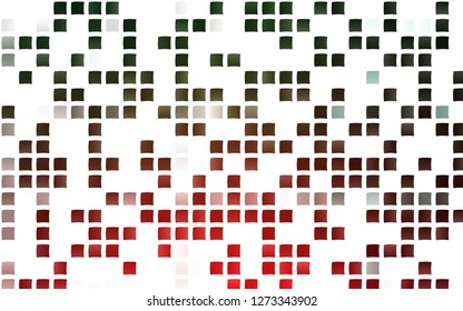Light Green, Red vector cover in polygonal style. Beautiful illustration with rectangles and squares. Pattern for commercials.
