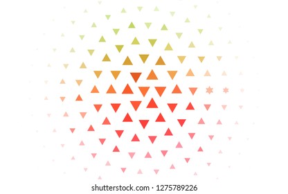 Light Green, Red vector cover in polygonal style. Illustration with set of colorful triangles. Template for wallpapers.