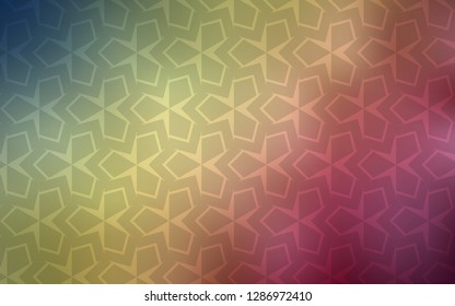 Light Green, Red vector cover in polygonal style. Modern abstract illustration with colorful rectangles. Pattern for busines ad, booklets, leaflets