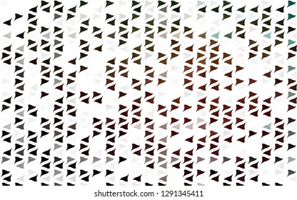 Light Green, Red vector cover in polygonal style. Modern abstract illustration with colorful triangles. Smart design for your business advert.