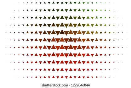 Light Green, Red vector cover in polygonal style. Illustration with set of colorful triangles. Template for wallpapers.