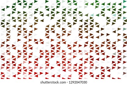Light Green, Red vector cover in polygonal style. Modern abstract illustration with colorful triangles. Pattern can be used for websites.