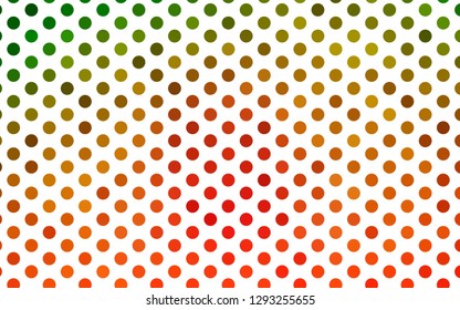 Light Green, Red vector cover with spots. Blurred decorative design in abstract style with bubbles. Design for business adverts.
