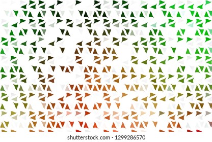 Light Green, Red vector cover in polygonal style. Decorative design in abstract style with triangles. Smart design for your business advert.