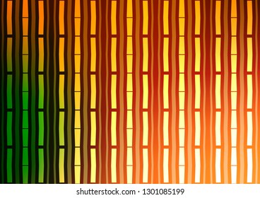 Light Green, Red vector cover with long lines. Modern geometrical abstract illustration with staves. The pattern can be used as ads, poster, banner for commercial.