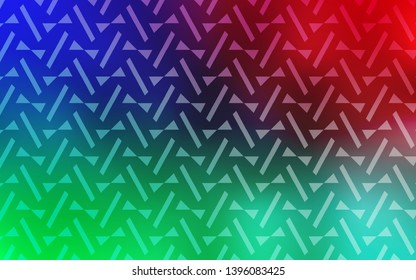 Light Green, Red vector cover with polygonal style. Illustration with set of colorful triangles, lines. Pattern for websites.