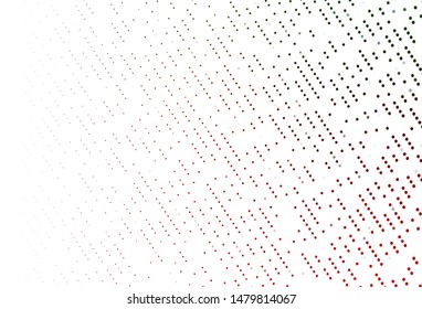 Light Green, Red vector cover with spots. Blurred decorative design in abstract style with bubbles. Completely new template for your brand book.