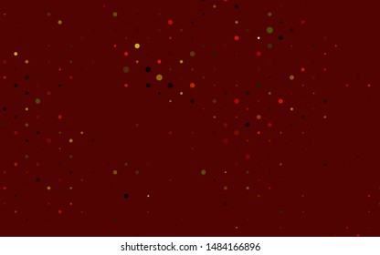 Light Green, Red vector cover with spots. Modern abstract illustration with colorful water drops. Template for your brand book.