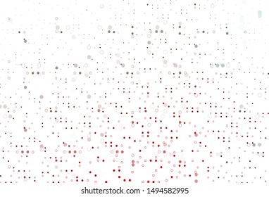 Light Green, Red vector cover with spots. Blurred bubbles on abstract background with colorful gradient. Pattern for ads, leaflets.
