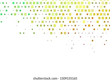 Light Green, Red vector cover in polygonal style. Modern abstract illustration with colorful rectangles. Pattern for busines ad, booklets, leaflets