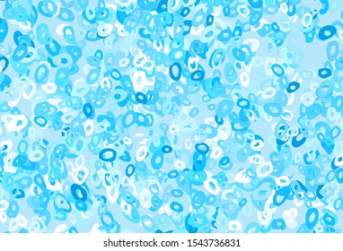 Light Green, Red vector cover with spots. Glitter abstract illustration with blurred drops of rain. Pattern of water, rain drops.