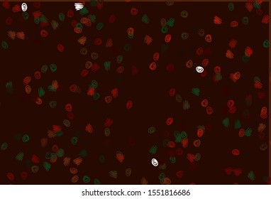 Light Green, Red vector cover with spots. Beautiful colored illustration with blurred circles in nature style. Pattern for beautiful websites.