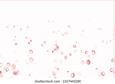 Light Green, Red vector cover with spots. Glitter abstract illustration with blurred drops of rain. Template for your brand book.