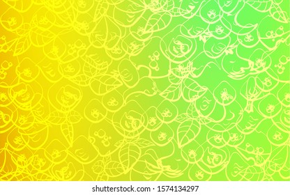 Light Green, Red vector cover with cuisine gourmet. Fast Food on blurred abstract background with colorful gradient. Template for meal cooking in kitchen.