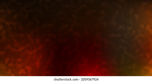 Light green, red vector cover with simple hexagons. Creative blur background with colorful simple hexagons. Website poster , banner design.