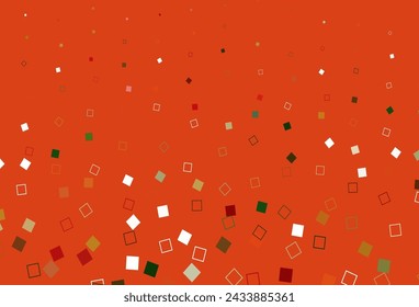 Hellgrüne, rote Vektorabdeckung mit polygonalem Stil. Illustration mit Satz von bunten Rechtecken. Muster für Geschäftsbroschüren, Broschüren.