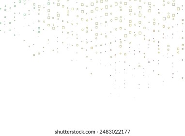 Light Green, Red vector cover with polygonal style. Glitter abstract illustration with rectangular shapes. Pattern for commercials.