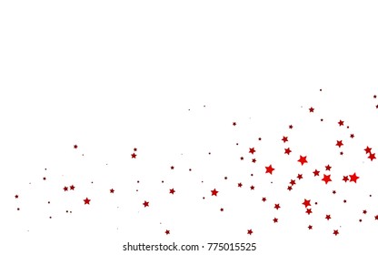 Light Green, Red vector cover with small and big stars. Glitter abstract illustration with colored stars. Best design for your ad, poster, banner.