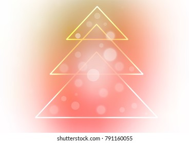 Light Green, Red vector cover with a xmas tree. Blurred decorative design in xmas style with christmas tree. The pattern can be used for new year ad, booklets.