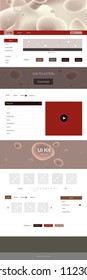 Light Green, Red vector design ui kit with curved circles. Elegant bright illustration with gradient  in memphis style. Modern template for your landing page.