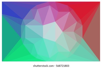Light Green Red vector diamond Pattern. Geometric Gemstone sample. Repeating template with a gem in center. Jewelry gems texture for your design. Pattern can be used for background.