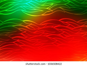 Light Green, Red vector doodle blurred pattern. An elegant bright illustration with lines in Natural style. The elegant pattern can be used as a part of a brand book.
