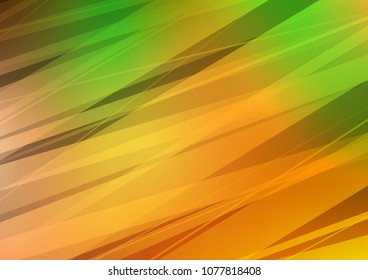 Light Green, Red vector doodle blurred pattern. Geometric doodle illustration in Origami style with gradient. Hand painted design for web, leaflet, textile.