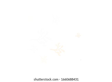 Light Green, Red vector doodle backdrop with sakura. Doodle illustration of leaves and branches in Origami style. Brand new design for your business.