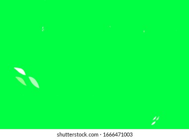 Light Green, Red vector doodle pattern with leaves. Brand new colored illustration in blurry style with leaves. Hand painted design for web, leaflets.
