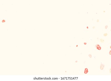 Light Green, Red vector doodle background with flowers. Doodle illustration of flowers in Origami style. Pattern for wallpapers, coloring books.