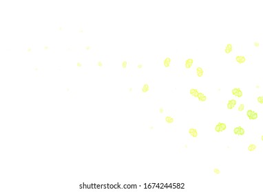 Hellgrünes, rotes Vektorillustration-Doodle-Muster mit Blumen. Blumen im natürlichen Stil auf weißem Hintergrund. Vorlage für Hintergründe von Mobiltelefonen.