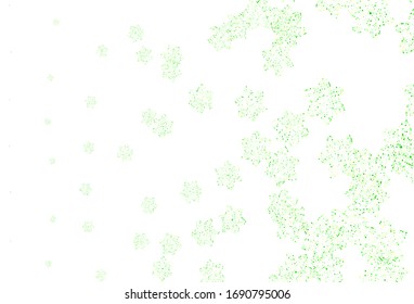 Light Green, Red vector doodle background with flowers. Colorful illustration with flowers in doodle style. Brand new design for your business.