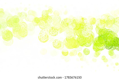 Light Green, Red vector doodle background with roses. Decorative design of flowers on white background. New design for your business.