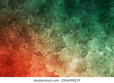 Light Green, Red vector doodle texture with roses, flowers. An elegant bright illustration with flowers. Elegant pattern for your brand book.