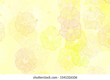 Light Green, Red vector elegant pattern with leaves. Modern abstract illustration with flowers. Colorful pattern for kid's books.