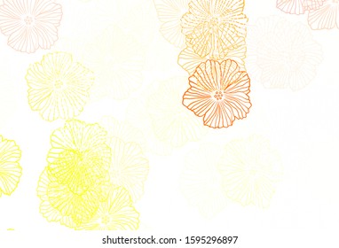 Light Green, Red vector elegant pattern with leaves. Modern abstract illustration with flowers. Colorful pattern for kid's books.