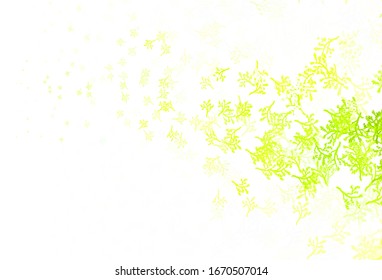 Light Green, Red vector elegant pattern with sakura. An elegant bright illustration with leaves and branches. Pattern for heads of websites, designs.