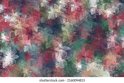 Light Green, Red vector elegant pattern with flowers. An elegant bright illustration with flowers. New template for your brand book.