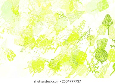 Light Green, Red vector elegant template with trees, branches. Abstract colorful trees with gradient. Hand painted design for web, wrapping.