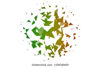 Light Green, Red vector geometric simple minimalistic background, which consist of triangles on white background. Triangular pattern with gradient for your business design. 